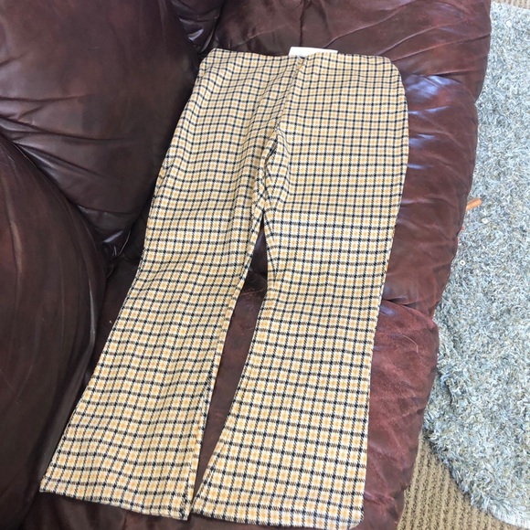 high waisted kick flare trousers